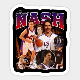 Steve Nash Basketball Legend Signature Vintage Retro 80s 90s Bootleg Rap Style Sticker